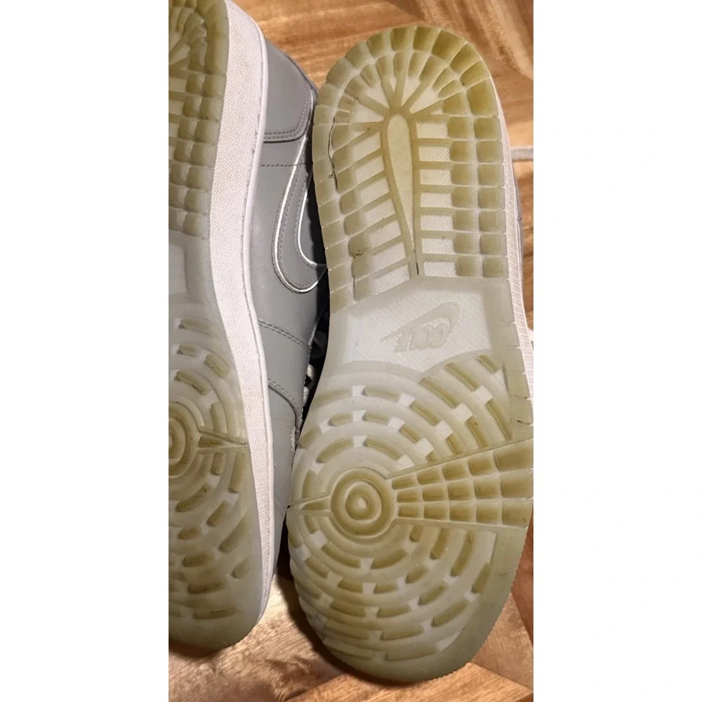 Jordan 1 Grey Nike Golf Shoes Men's Size 10 Spikeless Sneaker